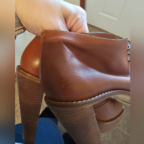 Cole Haan Brown Leather Booties, Size 8.5 - Picture 3 of 6